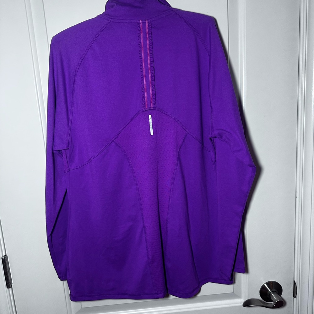 Champion C9 Purple Quarter Zip Athletic Pullover Lightweight Running Top LG - Picture 10 of 11